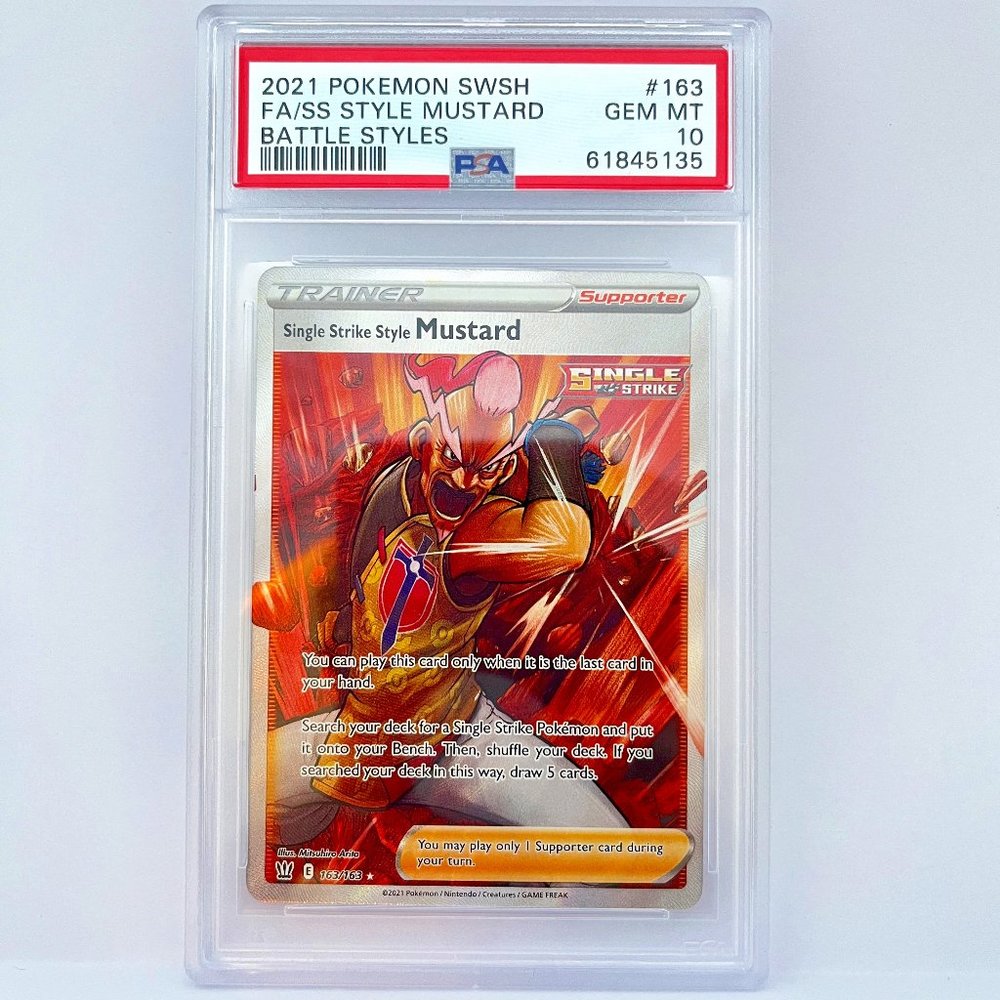 PSA 10 FA/SS Style Mustard Gem Mint 163/163 SWSH Battle Styles 61845135